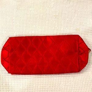NWOT ❤️ LANCÔME RED DIAMOND PATTERN MAKEUP CASE WITH ZIPPER